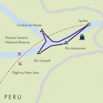 tourhub | Exodus | Amazon Rainforest Cruise - Premium Adventure | Tour Map