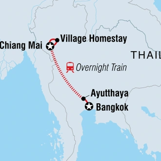 tourhub | Intrepid Travel | Thailand Real Food Adventure | Tour Map