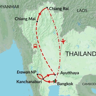 tourhub | Encounters Travel | Classic Thailand | Tour Map