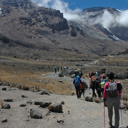 Kilimanjaro trekking route