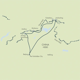 tourhub | Exodus Adventure Travels | Walking the Great Wall | Tour Map