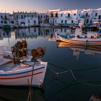 Typical fishing village on Paros Island