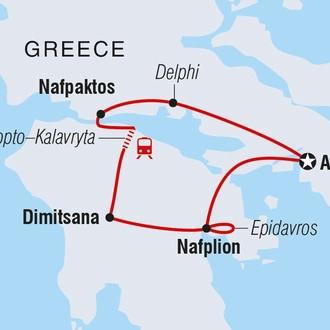 tourhub | Intrepid Travel | Classic Greece | Tour Map