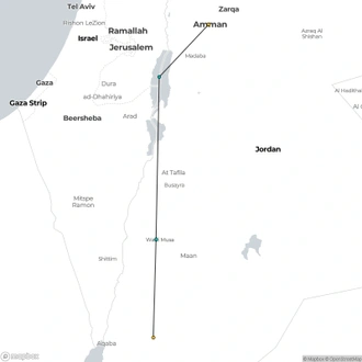 tourhub | Crooked Compass | Essential Jordan | Tour Map