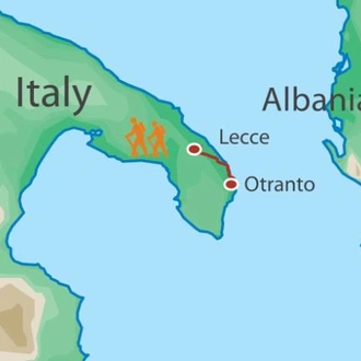 tourhub | UTracks | Puglia Coastal Walk | Tour Map