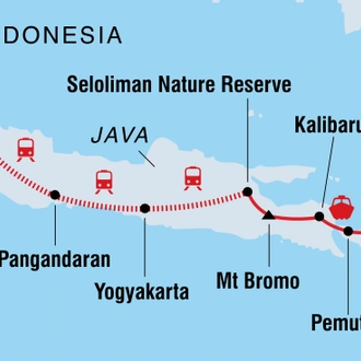 tourhub | Intrepid Travel | Jakarta to Ubud | Tour Map