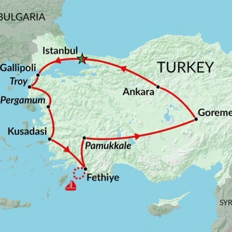 tourhub | Encounters Travel | The Aegean Legacy tour | Tour Map