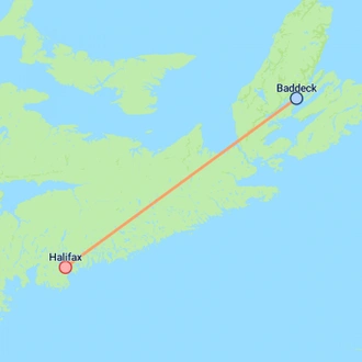 tourhub | On The Go Tours | Halifax & Cape Breton Island - 6 days | Tour Map