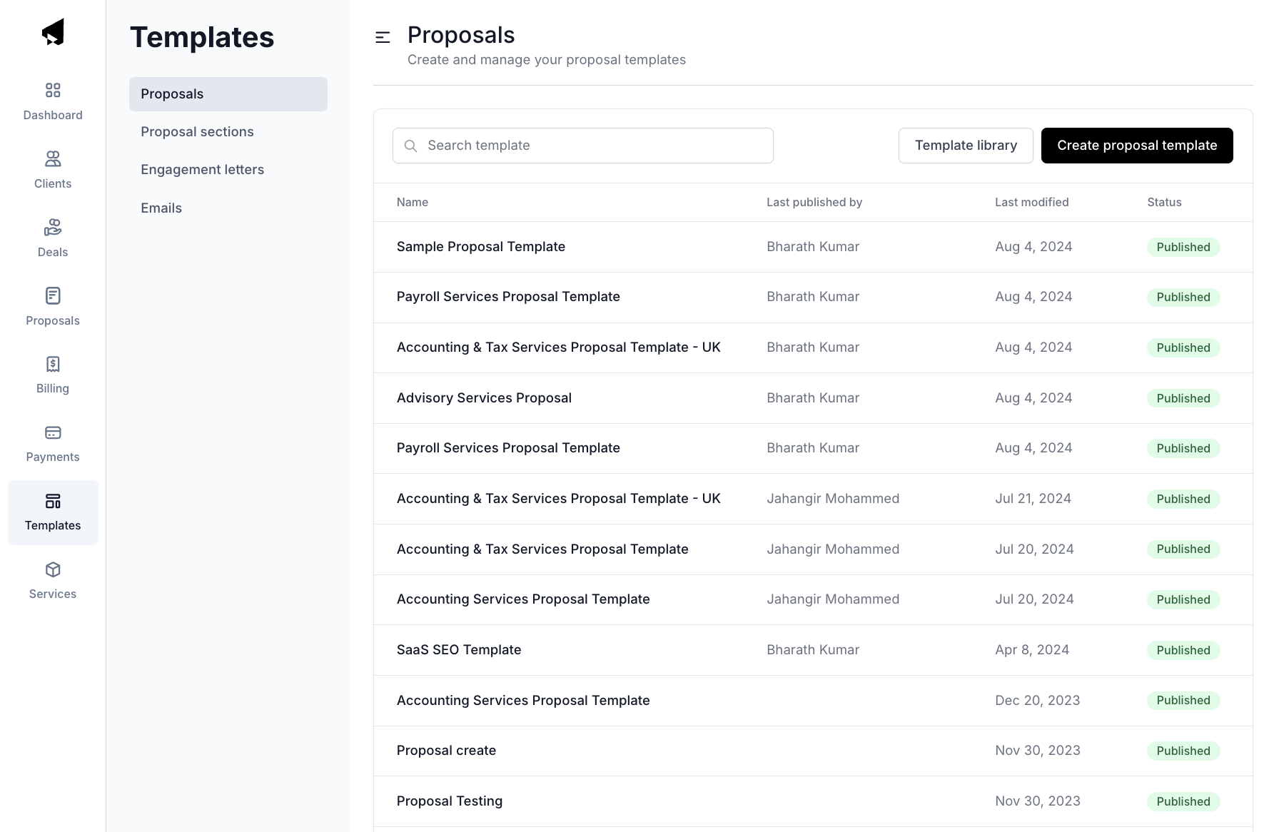 How to use Proposal templates?