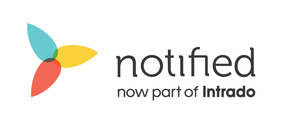 Notified logo as part of Intrado Digital Media press release