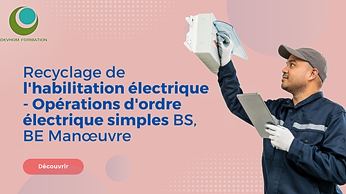 Représentation de la formation : Recyclage de l'habilitation électrique - Opérations d'ordre électrique simples BS, BE Manœuvre