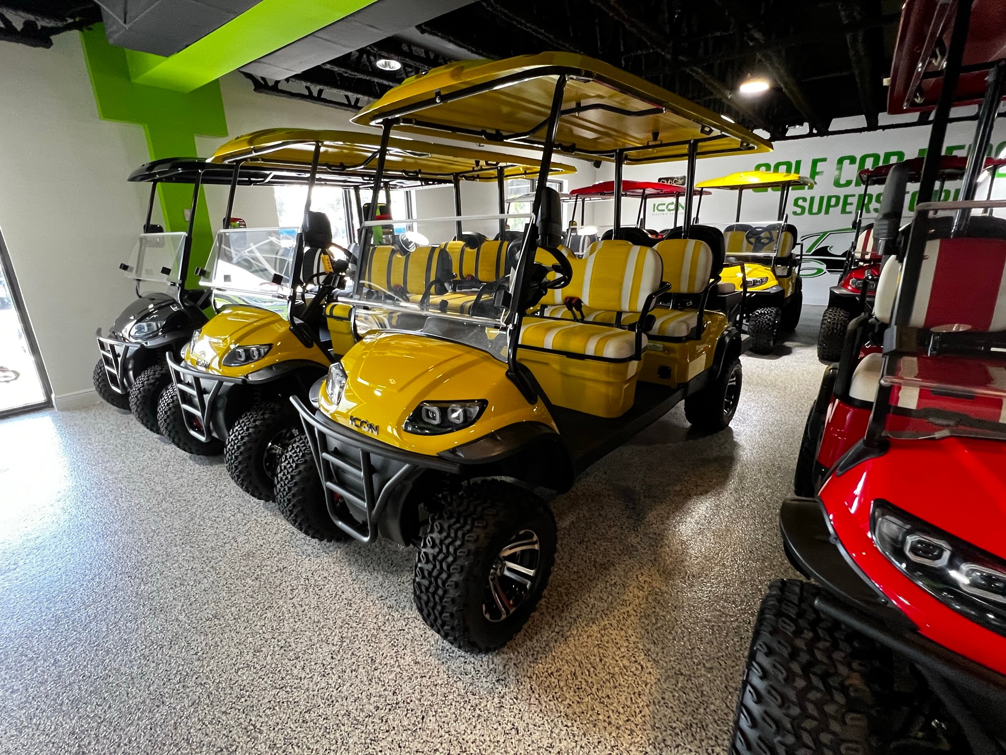 Luxury Open-air Golf Carts Rentals with Bluetooth & Color Lights image 12