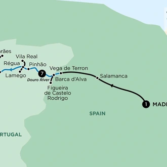 tourhub | APT | Douro Delights | Tour Map