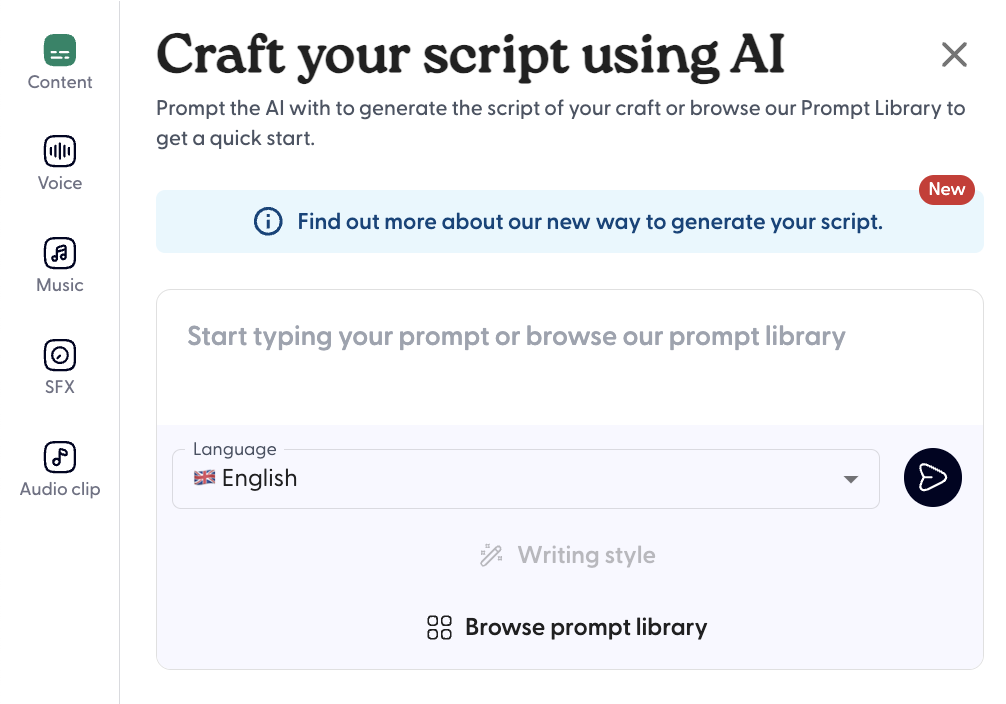 Prompt AI script assistant