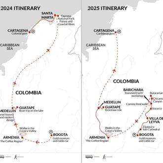 tourhub | Explore! | Contrasts of Colombia | Tour Map