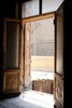 Looking through the back door of the sanctuary, Pahad Yitzhak (Kraiem) Synagogue, Cairo, Egypt. Joshua Shamsi, 2017. 
