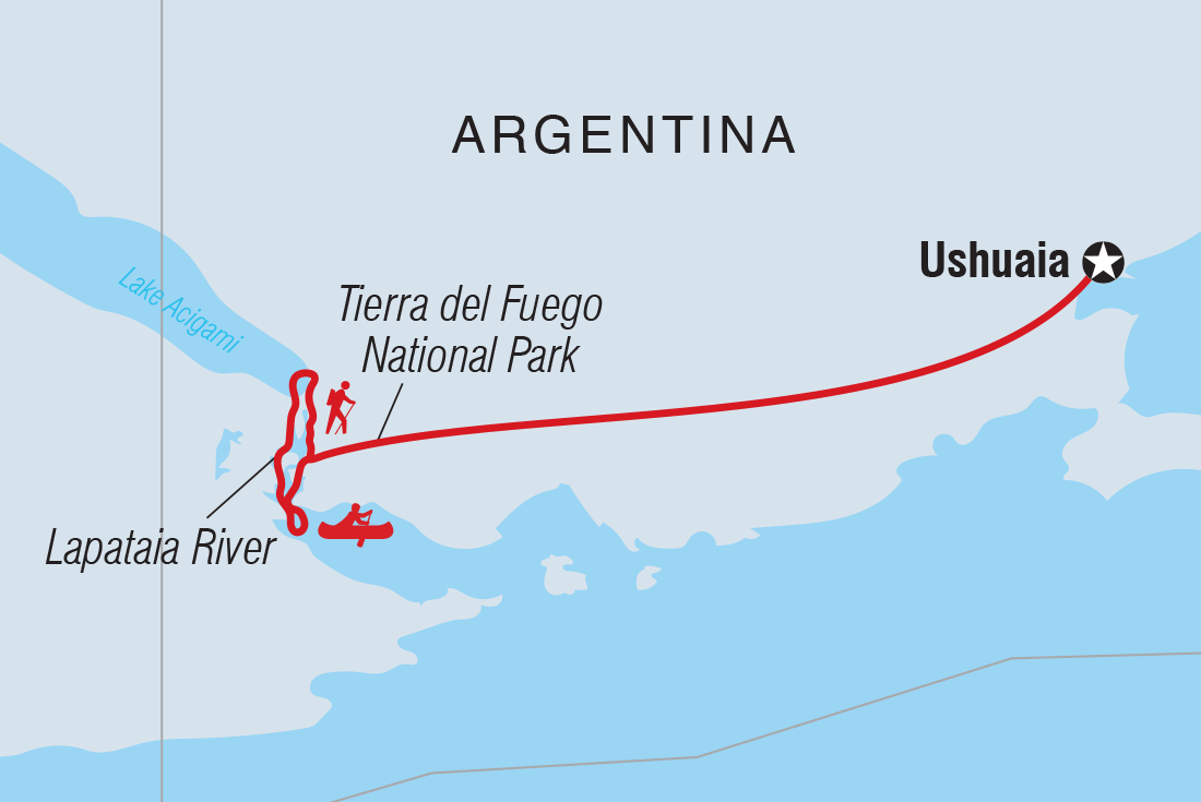 tourhub | Intrepid Travel | Ushuaia Short Break  | Tour Map