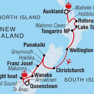 tourhub | Intrepid Travel | Premium New Zealand Encompassed | Tour Map