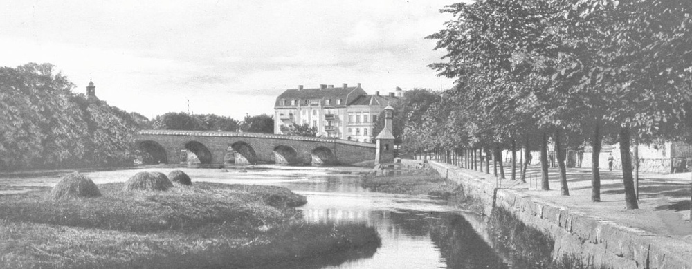 Vykort av Tullbron i Falkenberg 1901