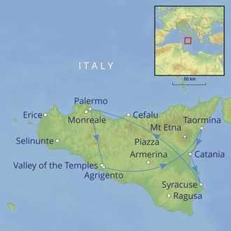 tourhub | Cox & Kings | Classic Sicily | Tour Map