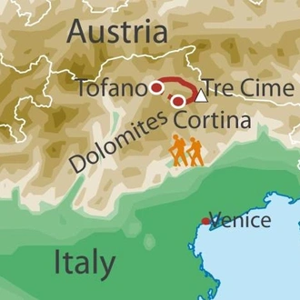 tourhub | UTracks | Dolomites Guided Walk | Tour Map