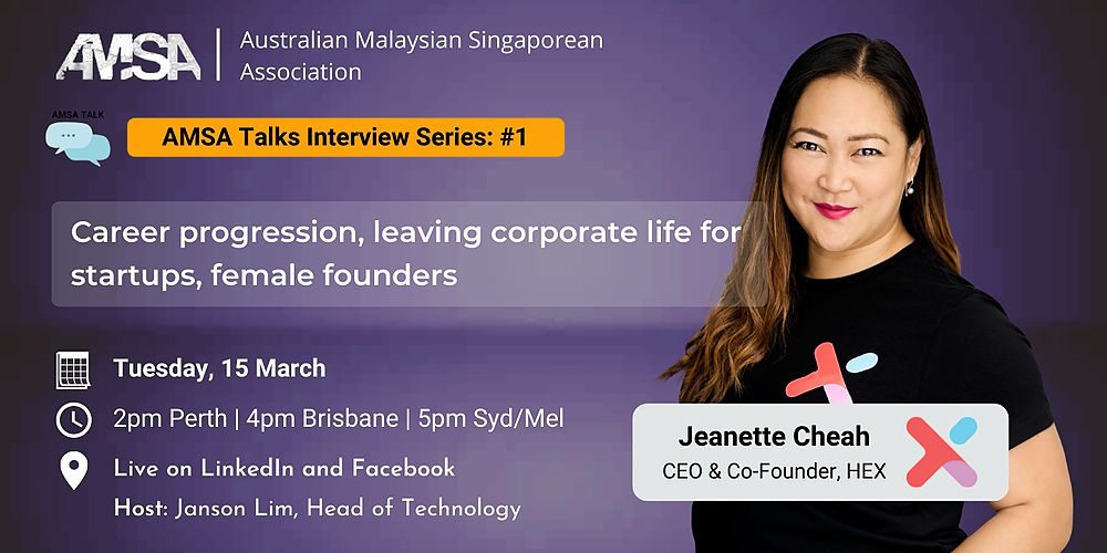 Episode 1 - AMSA Talk Series 2022 with Jeanette Cheah, 40 Under 40 Most ...