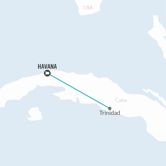 tourhub | Bamba Travel | Havana & Trinidad Homestay Experience 6D/5N | Tour Map