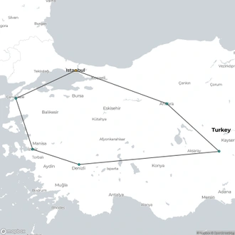 tourhub | ESKAPAS | Absolutely Turkey | Tour Map