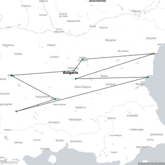 tourhub | Destination Services Bulgaria | Secrets of Bulgaria, Private Tour | Tour Map