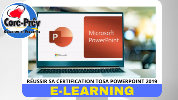 Représentation de la formation : RÉUSSIR SA CERTIFICATION TOSA POWERPOINT 2019