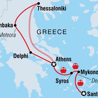 tourhub | Intrepid Travel | Best of Greece | Tour Map