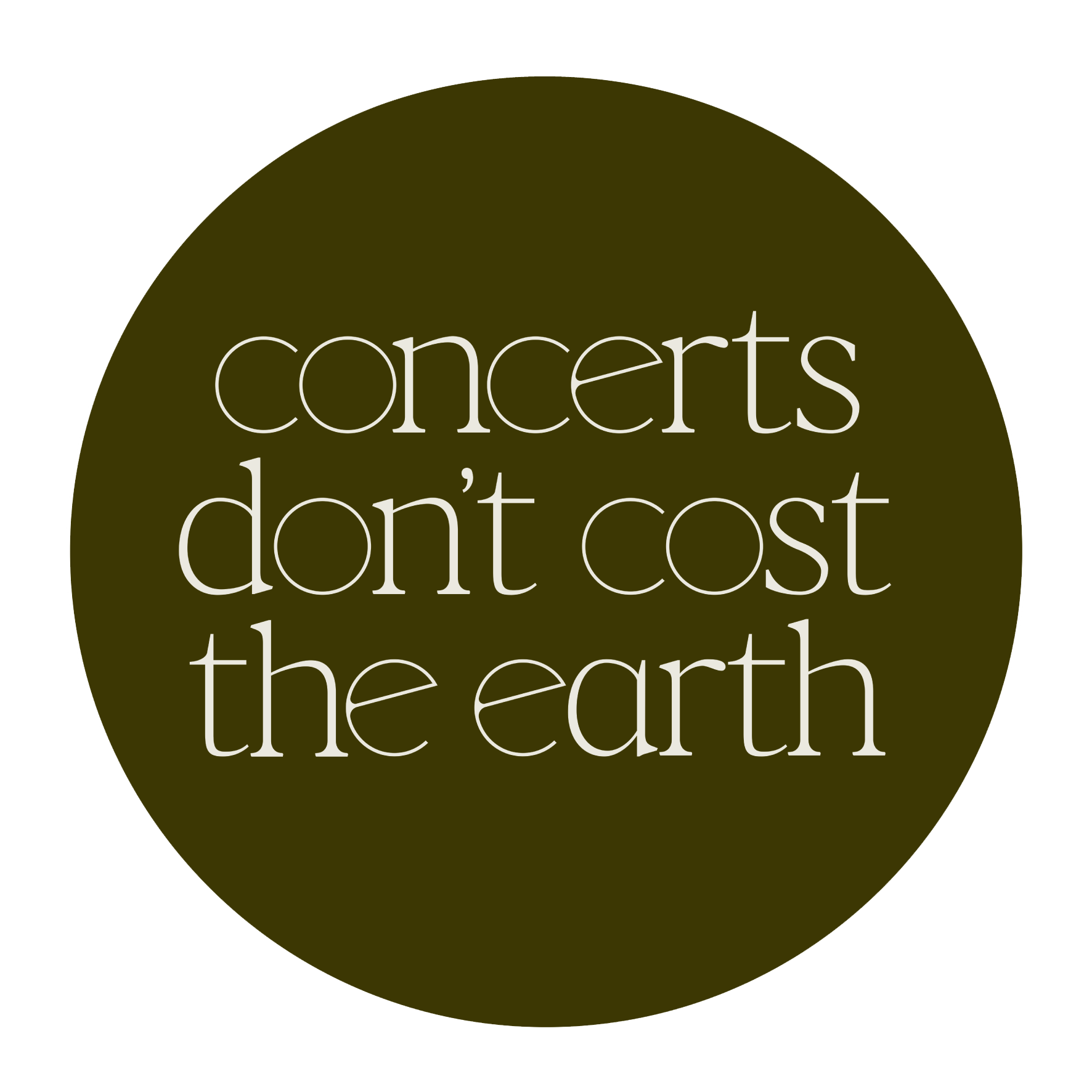 Concerts Don't Cost The Earth logo