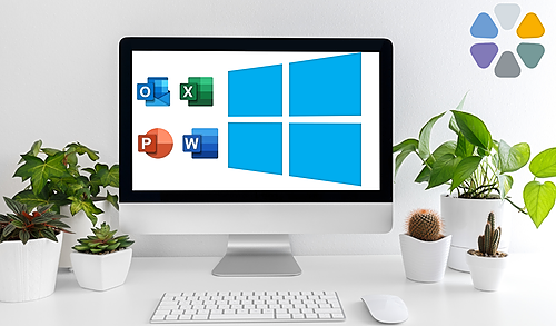 Représentation de la formation : Pack office intégral : Word, Excel, Powerpoint, Outlook + Windows 10