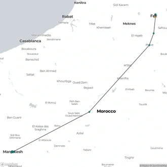 tourhub | Today Voyages | Mystical Fes & Red city XM24-06 | Tour Map