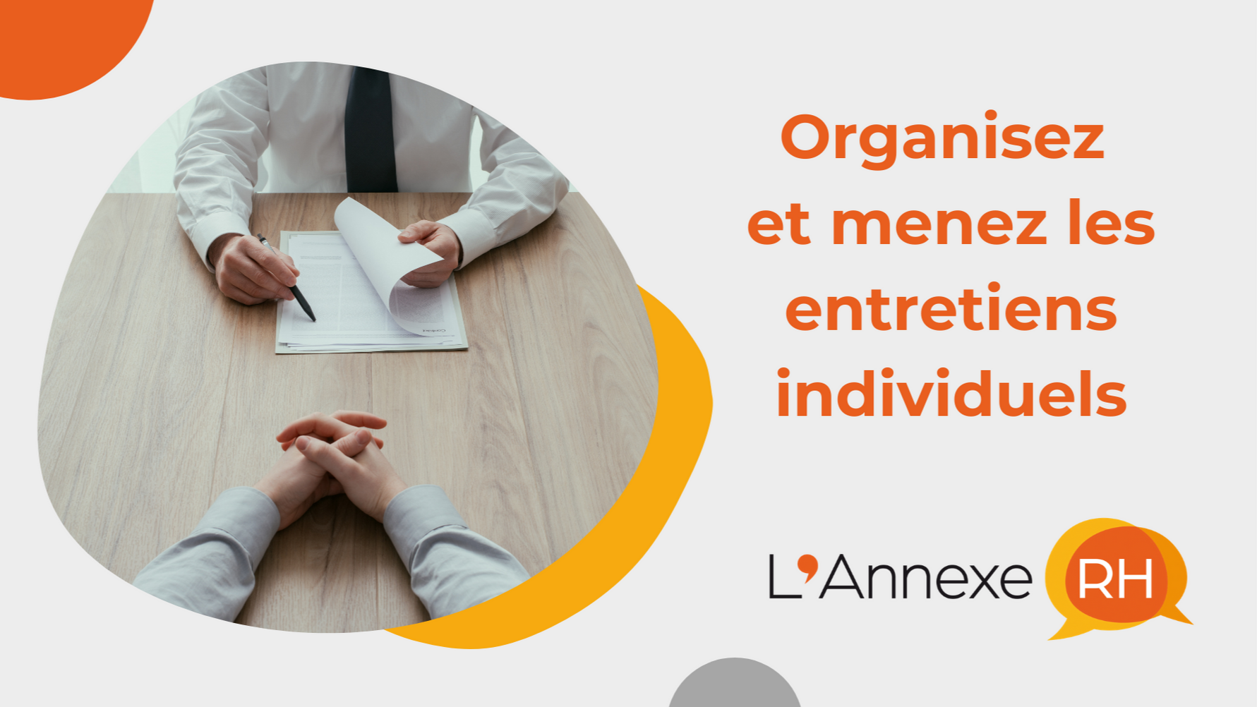 Représentation de la formation : ORGANISEZ ET MENEZ LES ENTRETIENS INDIVIDUELS