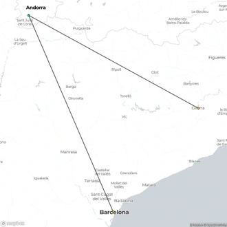 tourhub | Europamundo | Catalonia, South of France and Andorra | Tour Map