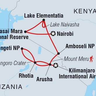 tourhub | Intrepid Travel | Classic East Africa | Tour Map