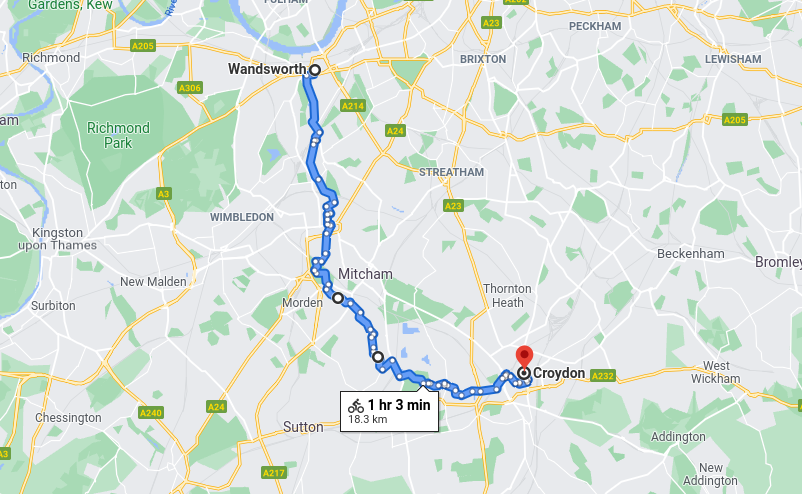 The Wandle Trail cycle route