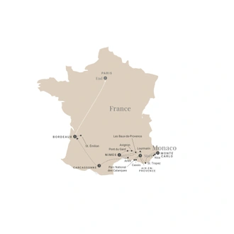 tourhub | Luxury Gold | Ultimate France | Tour Map