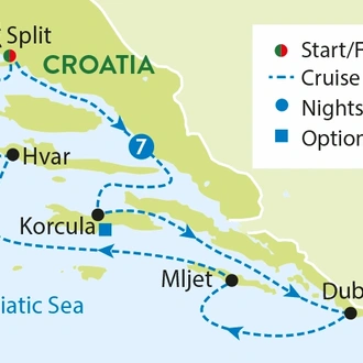 tourhub | Travelsphere | Croatian Island Hopping | Tour Map