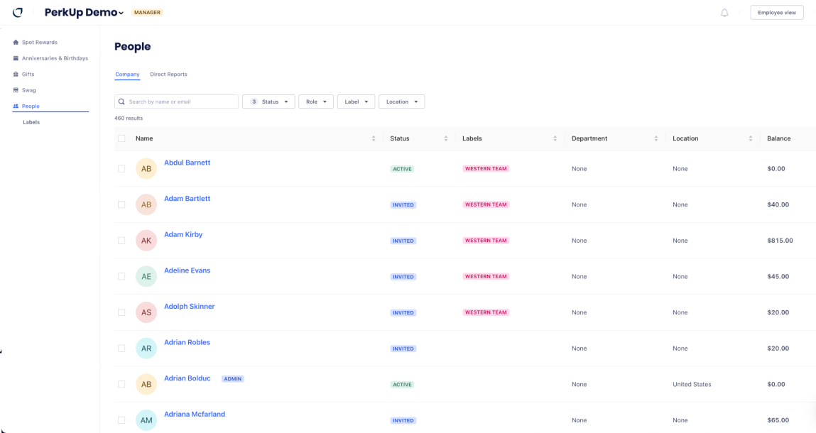 How to manage your employee directory in PerkUp