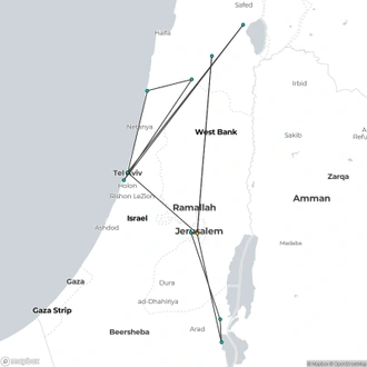 tourhub | Encounters Travel | Biblical Israel tour | Tour Map