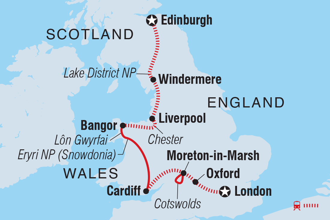 tourhub | Intrepid Travel | Best of Britain | Tour Map