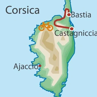 tourhub | UTracks | Corsica Cycle | Tour Map