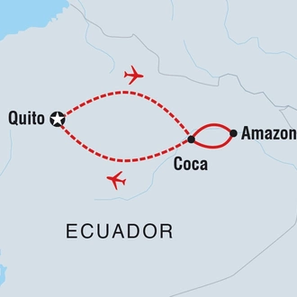 tourhub | Intrepid Travel | Ecuador: Amazon Jungle Sacha Lodge Short Break | Tour Map