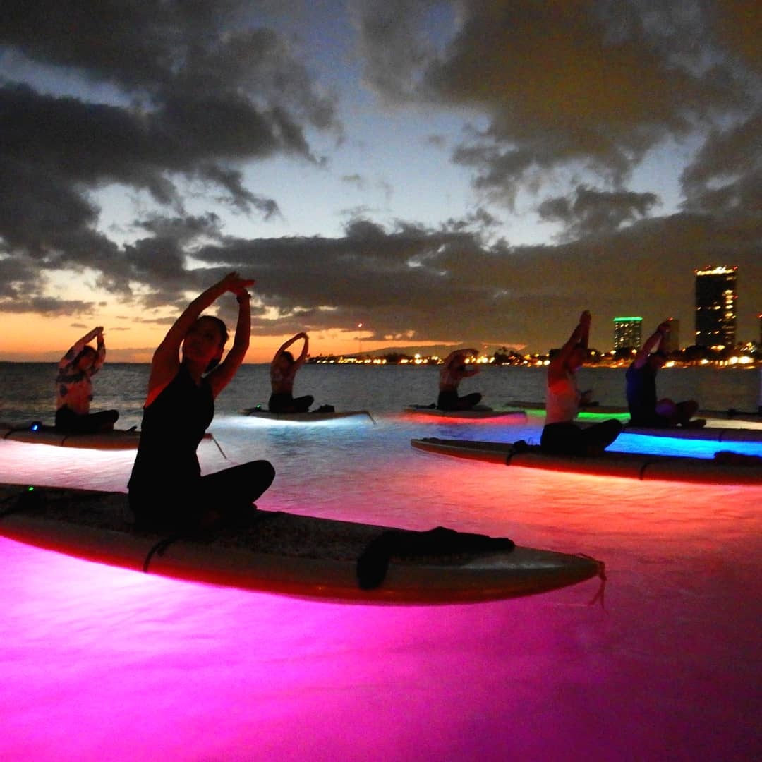 Light Up the Night Stand Up Paddle Board Yoga (Up to 8 People) image 8