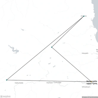 tourhub | Brightwater Holidays | Highlights of Northumberland 9707 | Tour Map