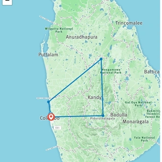 tourhub | Stelaran Holidays | Sri Lanka in Style | Tour Map