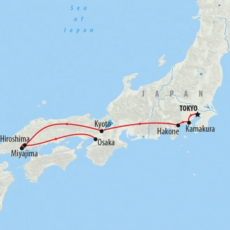 tourhub | On The Go Tours | Essential Japan Explorer - 13 Days | Tour Map