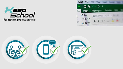 Représentation de la formation : ⭐ Formation Excel VBA (Visual Basic Excel), niveau avancé : préparation TOSA en cours particuliers en face à face (30h) + e-learning + certification TOSA ⭐